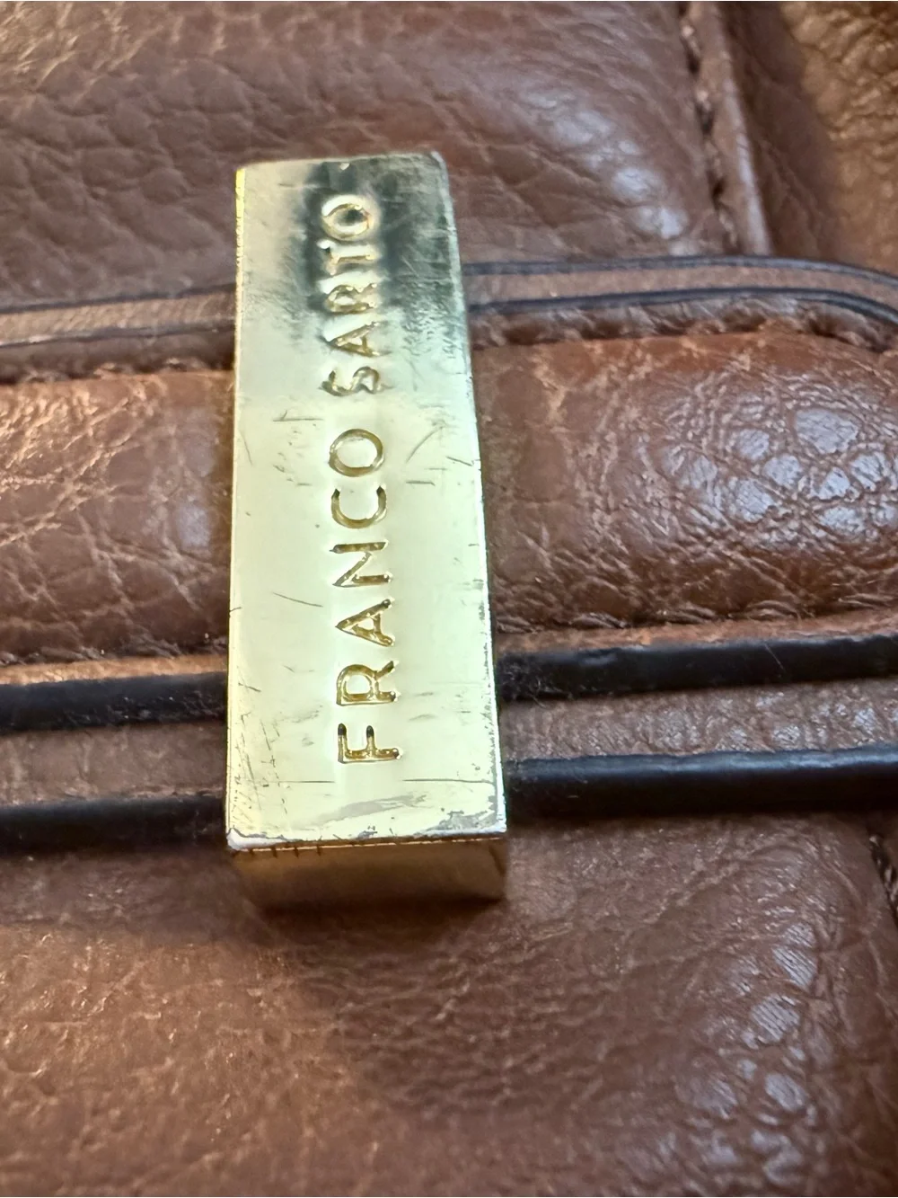Vintage Franco Sarto Brown Leather Shoulder Bag